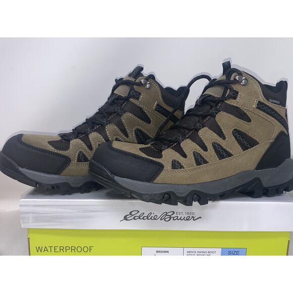 Eddie Bauer Mens Ridgeline Hiking Boots Shoes Leather  display picture 1